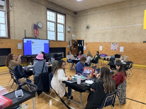 Professional learning session with teacher teams